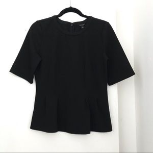 Ann Taylor Black Peplum Top